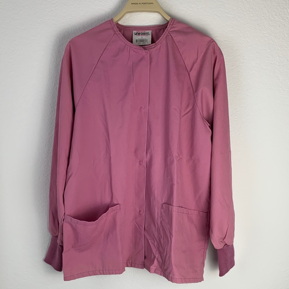 Jasco Women's Rose Warm Up Jacket Scrubs Top